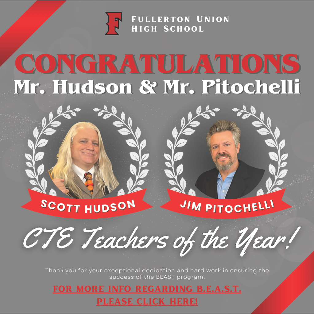 Flyer showing the CTE teachers of the year